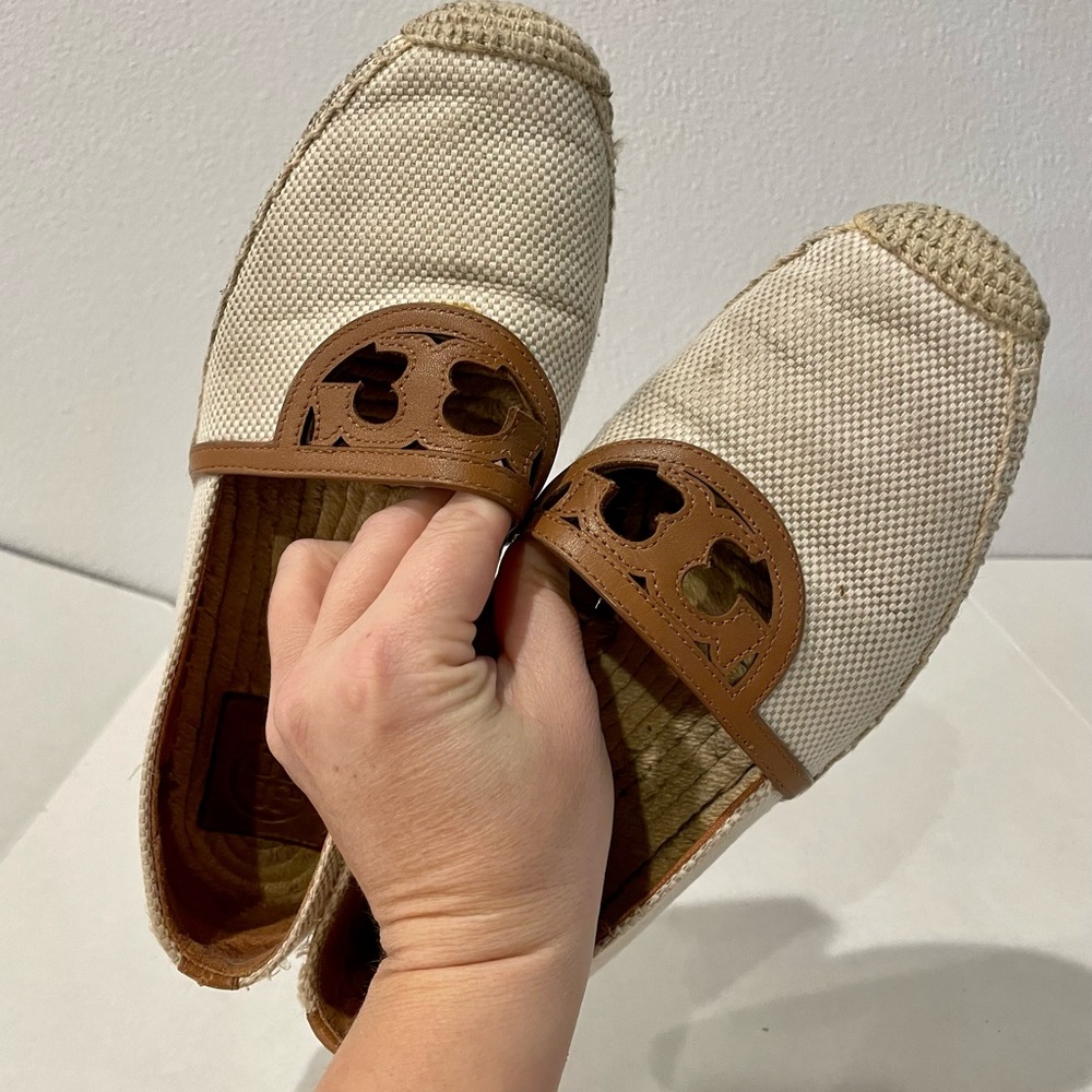 Tory Burch Natural Tan Sidney Espadrille Flat
